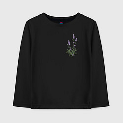 Лонгслив хлопковый детский Lavanda, цвет: черный