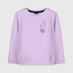 Лонгслив хлопковый детский Lavanda, цвет: лаванда