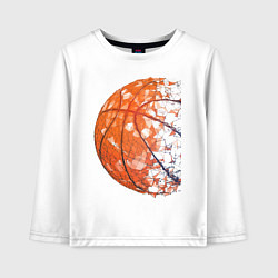 Лонгслив хлопковый детский BasketBall Style, цвет: белый