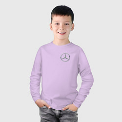 Лонгслив хлопковый детский MERCEDES-BENZ, цвет: лаванда — фото 2