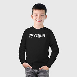 Лонгслив хлопковый детский Venum, цвет: черный — фото 2