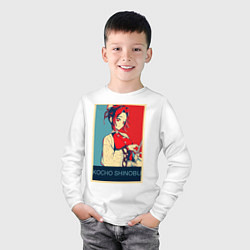 Лонгслив хлопковый детский Кочо Шинобу, цвет: белый — фото 2