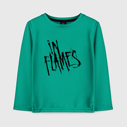 Лонгслив хлопковый детский In Flames, цвет: зеленый