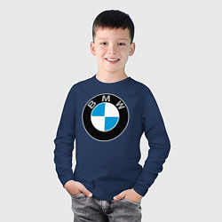 Лонгслив хлопковый детский BMW, цвет: тёмно-синий — фото 2