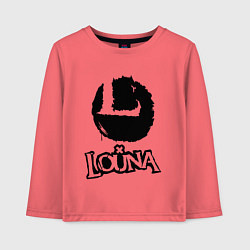 Лонгслив хлопковый детский Louna, цвет: коралловый