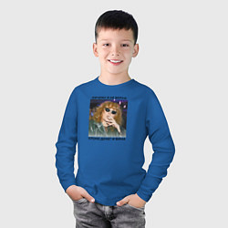 Лонгслив хлопковый детский Пугачева Чилаут, цвет: синий — фото 2