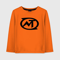Лонгслив хлопковый детский Мумий Тролль Лого, цвет: оранжевый