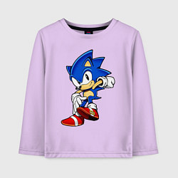 Лонгслив хлопковый детский SONIC, цвет: лаванда