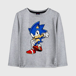 Лонгслив хлопковый детский SONIC, цвет: меланж