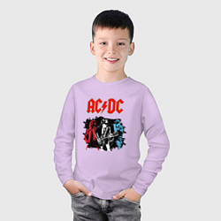 Лонгслив хлопковый детский ACDC, цвет: лаванда — фото 2