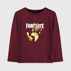 Лонгслив хлопковый детский Fortnite, цвет: меланж-бордовый