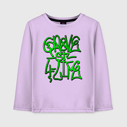 Лонгслив хлопковый детский GTA Tag GROVE, цвет: лаванда