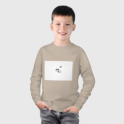 Лонгслив хлопковый детский SUBARU, цвет: миндальный — фото 2