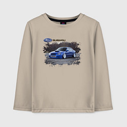 Лонгслив хлопковый детский SUBARU, цвет: миндальный