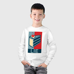 Лонгслив хлопковый детский PORTAL, цвет: белый — фото 2