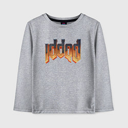 Лонгслив хлопковый детский IDDQD DOOM, цвет: меланж