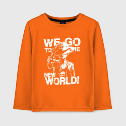 Лонгслив хлопковый детский One Piece, цвет: оранжевый