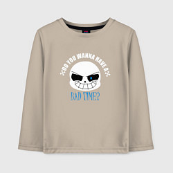 Лонгслив хлопковый детский UNDERTALE, цвет: миндальный