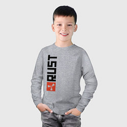 Лонгслив хлопковый детский RUST, цвет: меланж — фото 2