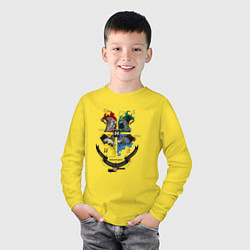 Лонгслив хлопковый детский Гарри Поттер, цвет: желтый — фото 2