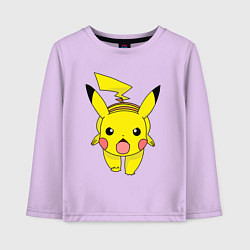 Лонгслив хлопковый детский ПикачуПикачу, цвет: лаванда