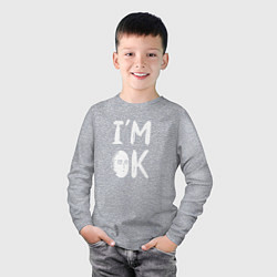 Лонгслив хлопковый детский IM OK, цвет: меланж — фото 2