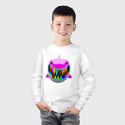 Лонгслив хлопковый детский 6IX9INE- GOOBA, цвет: белый — фото 2