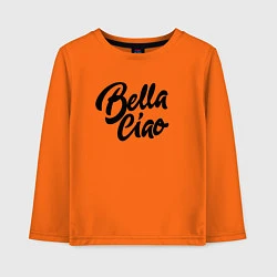 Лонгслив хлопковый детский Bella Ciao, цвет: оранжевый