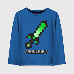 Лонгслив хлопковый детский МЕЧ MINECRAFT, цвет: синий