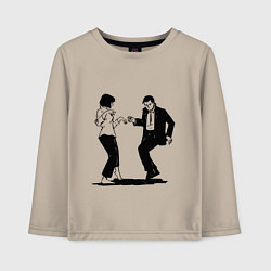 Лонгслив хлопковый детский Грязные танцы Z, цвет: миндальный