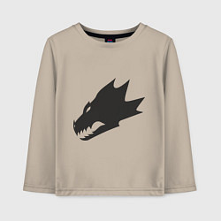 Лонгслив хлопковый детский Саламандры (Salamanders), цвет: миндальный