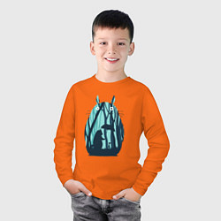 Лонгслив хлопковый детский Totoro, цвет: оранжевый — фото 2