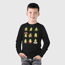 Лонгслив хлопковый детский Life Avocado, цвет: черный — фото 2