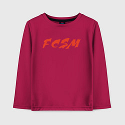 Лонгслив хлопковый детский FCSM, цвет: маджента