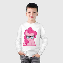 Лонгслив хлопковый детский Pinky Pie hipster, цвет: белый — фото 2