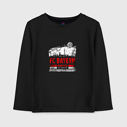 Лонгслив хлопковый детский FC Bayern Munchen Skyline 2022, цвет: черный
