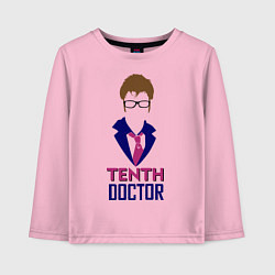 Лонгслив хлопковый детский Tenth Doctor, цвет: светло-розовый