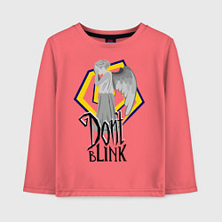 Лонгслив хлопковый детский Don't blink, цвет: коралловый