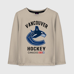 Лонгслив хлопковый детский VANCOUVER CANUCKS NHL, цвет: миндальный