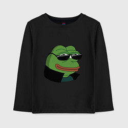 Лонгслив хлопковый детский Pepe в очках EZ, цвет: черный