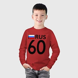 Лонгслив хлопковый детский RUS 60, цвет: красный — фото 2