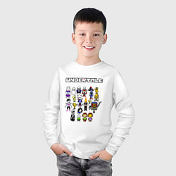 Лонгслив хлопковый детский UNDERTALE, цвет: белый — фото 2