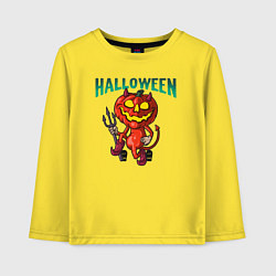 Лонгслив хлопковый детский Halloween, цвет: желтый