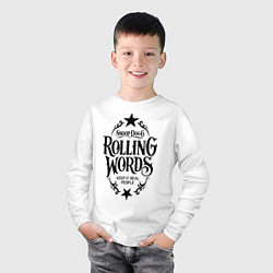 Лонгслив хлопковый детский Snoop Dogg: Rolling Words, цвет: белый — фото 2