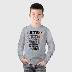 Лонгслив хлопковый детский BTS BT21, цвет: меланж — фото 2