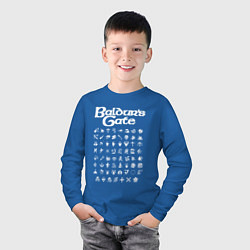 Лонгслив хлопковый детский BALDURS GATE, цвет: синий — фото 2