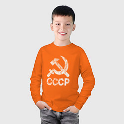 Лонгслив хлопковый детский СССР, цвет: оранжевый — фото 2