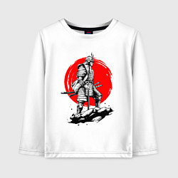 Лонгслив хлопковый детский САМУРАЙ, цвет: белый