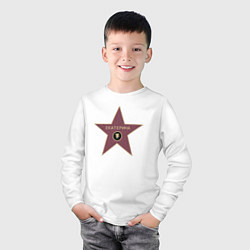 Лонгслив хлопковый детский Звезда Кати, цвет: белый — фото 2