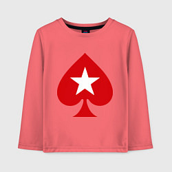 Лонгслив хлопковый детский Покер Пики Poker Stars, цвет: коралловый